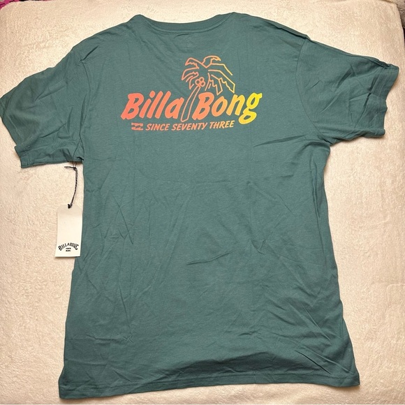 Billabong Men's Lounge Short Sleeve Graphic Tee Shirt Size XX Large Green NWT - Picture 10 of 12